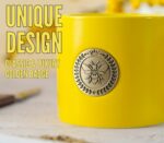 Onebttl Bee Gifts Coffee Mug for Men and Women, Ceramic Mug with Golden Badge, 15oz/450ml Mug for Birthday, Christmas