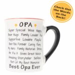 Opa Mug - 16oz I Love My Opa Ceramic Coffee Mug for Coffee Table Decor, Unique Gifts for Men, Mens Gifts, Grandpa Gifts,Gifts for Men, Cute Coffee Cups, Gifts for Dad, Papa Home...