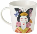 Paperproducts Design Vicki Sawyer Gift-Boxed Mug - Bone China Mugs for Coffee, Tea and Cocoa - 13.5 Ounces - Ron Tanovitz, Madame Butterfly Design