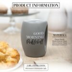 Pavilion Gift Company - Good Morning Pickleball - 16 oz Gray Coffee Mug Tea Cup Gift Partner Player Sports Lover Friend Birthday Long Distance Present