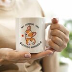 QASHWEY My Humans are Getting Married Cute Corgi Dog Coffee Mugs Mug, Love Engagement Gifts for Couples Newlyweds Bride Groom,Engagement Announcement Double Side Printed Ceramic...