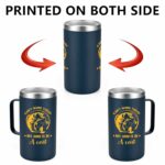 Qtencas Fishing Gifts for Men, I Can't Work Today My Arm is in A Cast, 20oz Insulated Stainless Steel Coffee Mug for Dad Papa Grandpa Fishing Lover on Birthday Father's Day...