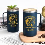 Qtencas Fishing Gifts for Men, I Can't Work Today My Arm is in A Cast, 20oz Insulated Stainless Steel Coffee Mug for Dad Papa Grandpa Fishing Lover on Birthday Father's Day...