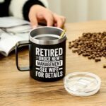 Retirement Gifts for Men - Happy Retirement Gifts for Men, Retirement Mug Gifts for Men, Funny Retirement Present for Friends, Dad, Grandpa, Coworkers, Boss - 12oz Black Wine...