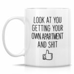Retreez Funny Mug - Look At You Getting Your Own Apartment Homeowner Housewarming 11 Oz Ceramic Coffee Mugs - Funny, Sarcasm, Sarcastic, birthday gifts for friends, coworkers,...