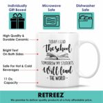 Retreez Funny School Principal Mug - Today I Lead The School - 11 Oz Ceramic Coffee or Tea Cup - Humorous Gift for Principals and Teachers - Teacher's Day, Appreciation, Thank...