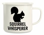 Retreez Squirrel Whisperer Cute Lovely 16 Oz Enamel Stainless Steel Metal Camping Campfire Coffee Mug Cup - Funny Sarcastic Inspirational birthday gift for friend coworker...