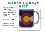 Rogue River Tactical Best Coffee Mug Colorado State Flag Novelty Cup Great Gift Idea For Men Women