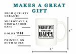 Rogue River Tactical Best Funny Coffee Mug Wrestling Makes Me Happy You Not So Much Novelty Cup Great Gift For Wrestler