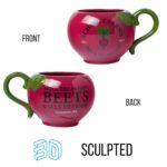 Silver Buffalo The Office Schrute Farms Rustic Ceramic 3D Sculpted Mug, 20 Ounces