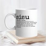 Sisu Definition Dictionary Word Meaning Ceramic Coffee Mug 11oz Novelty White Coffee Mug Tea Milk Juice Christmas Coffee Cup Funny Gifts for Girlfriend Boyfriend Man Women