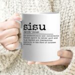Sisu Definition Dictionary Word Meaning Ceramic Coffee Mug 11oz Novelty White Coffee Mug Tea Milk Juice Christmas Coffee Cup Funny Gifts for Girlfriend Boyfriend Man Women