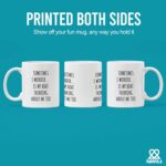 Sometimes I Wonder Is My Boat Thinking About Me Too Boating Gifts For Dad Fishing Gifts for Men Boat Captain Ceramic Mug 11 oz White
