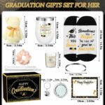 Teling Graduation Gifts for Her Graduation Gift Basket Set Includes Coffee Mug, Bracelet, Keychain, Candle, Towel, Socks, Scrunchie, Mirror Candle Card for Senior College...