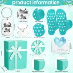 Tioncy 24 Pcs Thank You Gift Baskets for Women Easter Spa Birthday Appreciation Boxes Teacher Nurse Employee Basket Relaxation Key Chain Mug Card Sock for Coworker(Thank You)