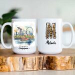 Trendy Hometown Singapore Map Lover Favorite Watercolor Traveler Singapore Place Holiday Custom Names Gifts Mugs Cup 11oz 15oz Ideas
