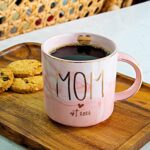 VILIGHT New Mom Gifts for Women - Pregnancy Gifts for First Time Moms est 2024 Expecting Mothers - Pink Marble Mug Ceramic Coffee Cup 11oz