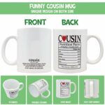 ZomefinKiu Funny Cousin Mug 11 Ounce Ceramic, Cousin Pocket Hug Token, Birthday Gifts for Cousin Female Male, Cousin Coffee Mugs for Women Men, Best Cousin Ever Gifts, Favorite...