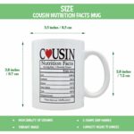 ZomefinKiu Funny Cousin Mug 11 Ounce Ceramic, Cousin Pocket Hug Token, Birthday Gifts for Cousin Female Male, Cousin Coffee Mugs for Women Men, Best Cousin Ever Gifts, Favorite...